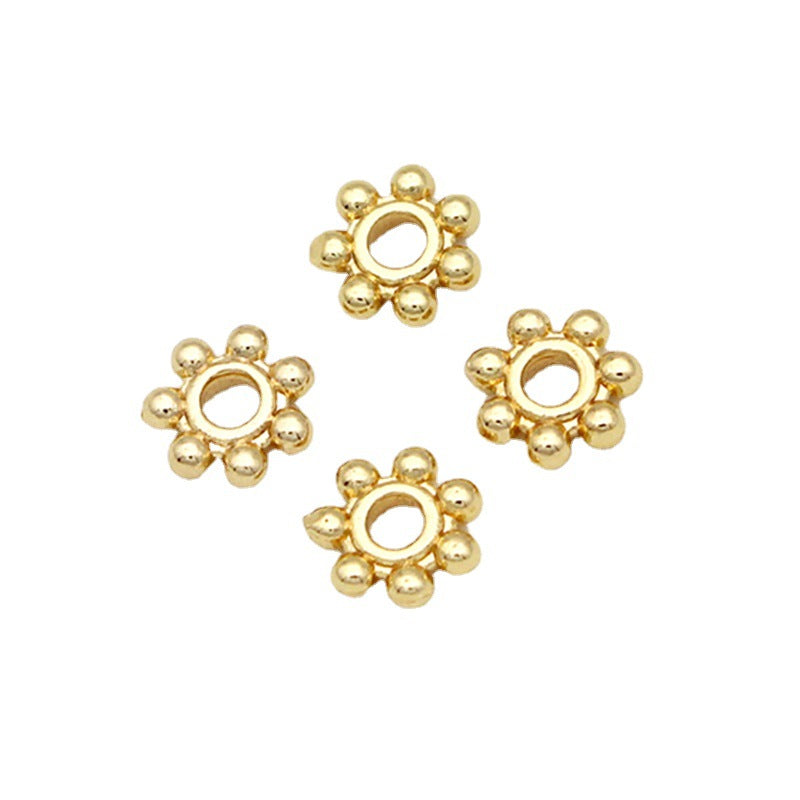 Wholesale of 10PCS/PACK Snowflake Partition Copper DIY Jewelry Accessories